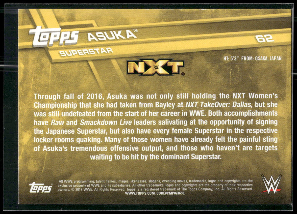 2017 Topps WWE #62 Asuka