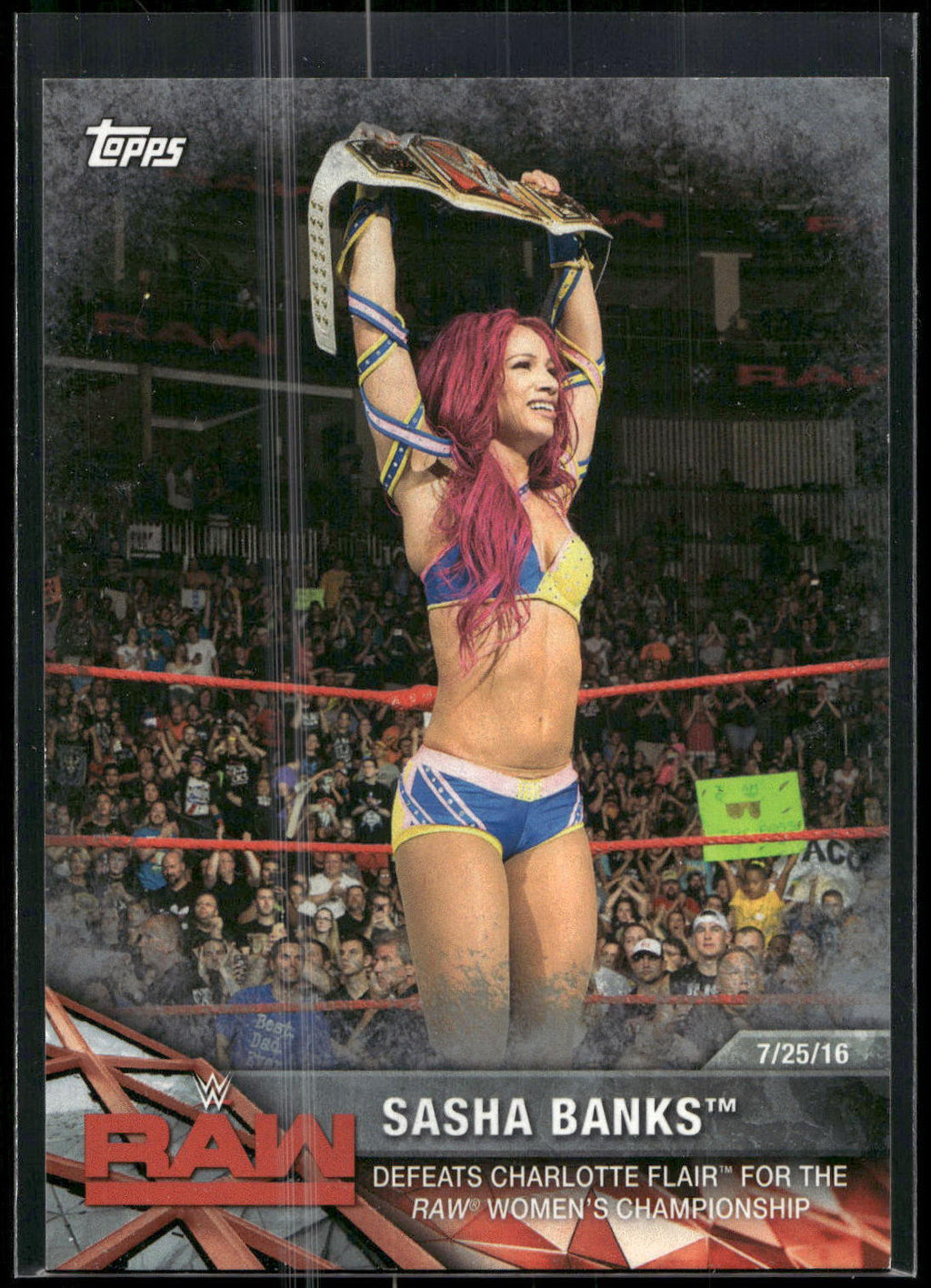 2017 Topps WWE Women's Division #WWE-1 Sasha Banks WWE Matches and Moments