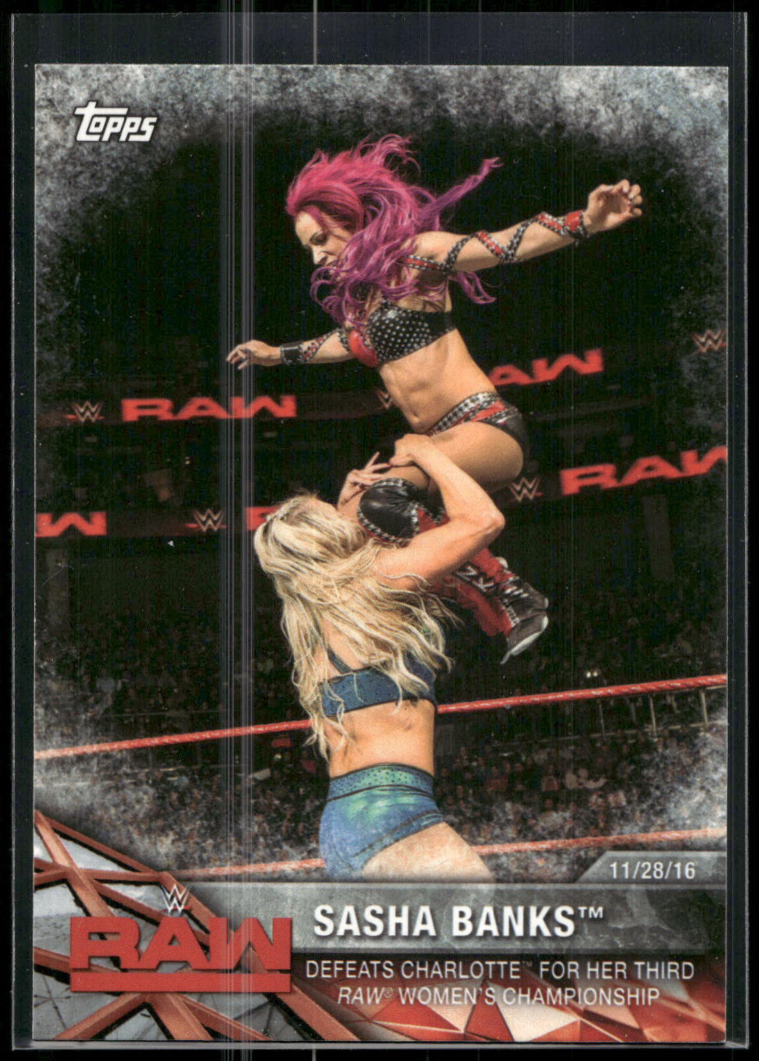 2017 Topps WWE Women's Division #WWE-14 Sasha Banks WWE Matches and Moments