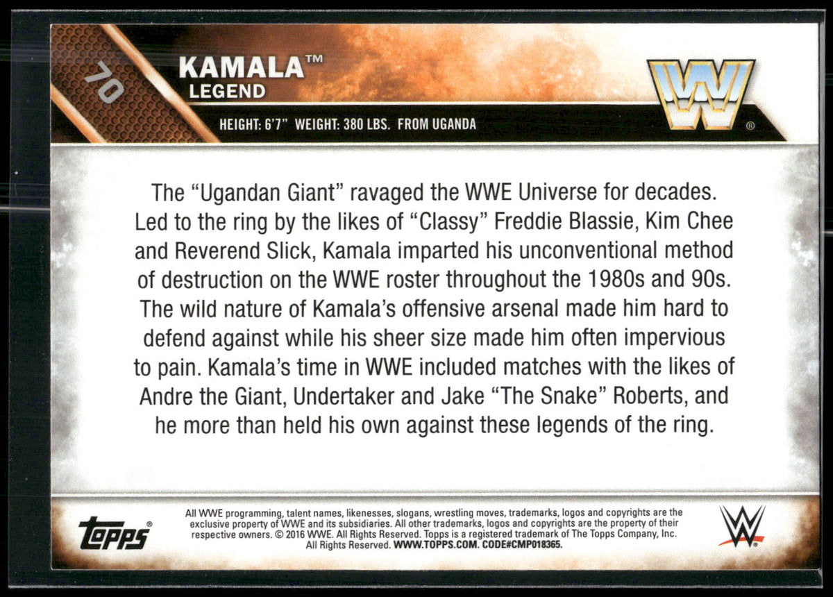 2016 Topps WWE #70 Kamala