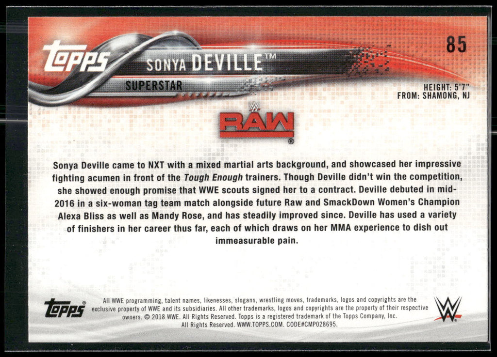 2018 Topps WWE #85 Sonya Deville