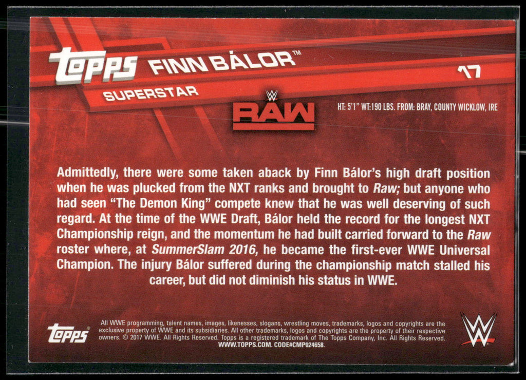 2017 Topps WWE #17 Finn Bálor