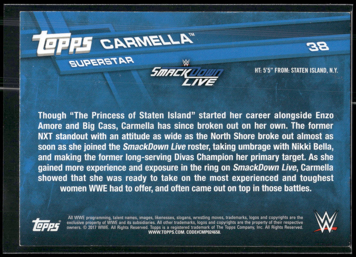 2017 Topps WWE #38 Carmella
