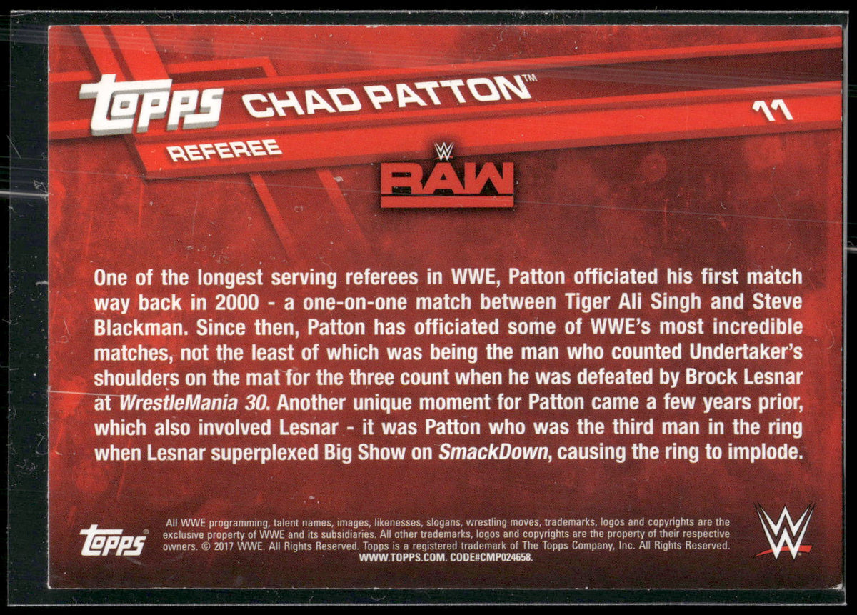 2017 Topps WWE #11 Chad Patton