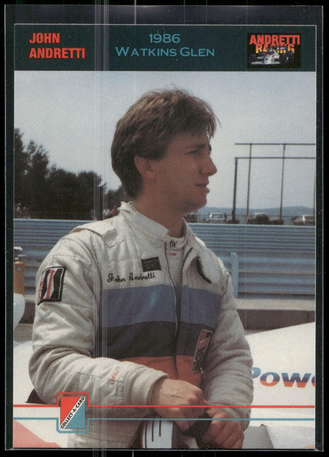 1992 Collect-a-Card Andretti Family Racing #31 1986 Watkins Glen