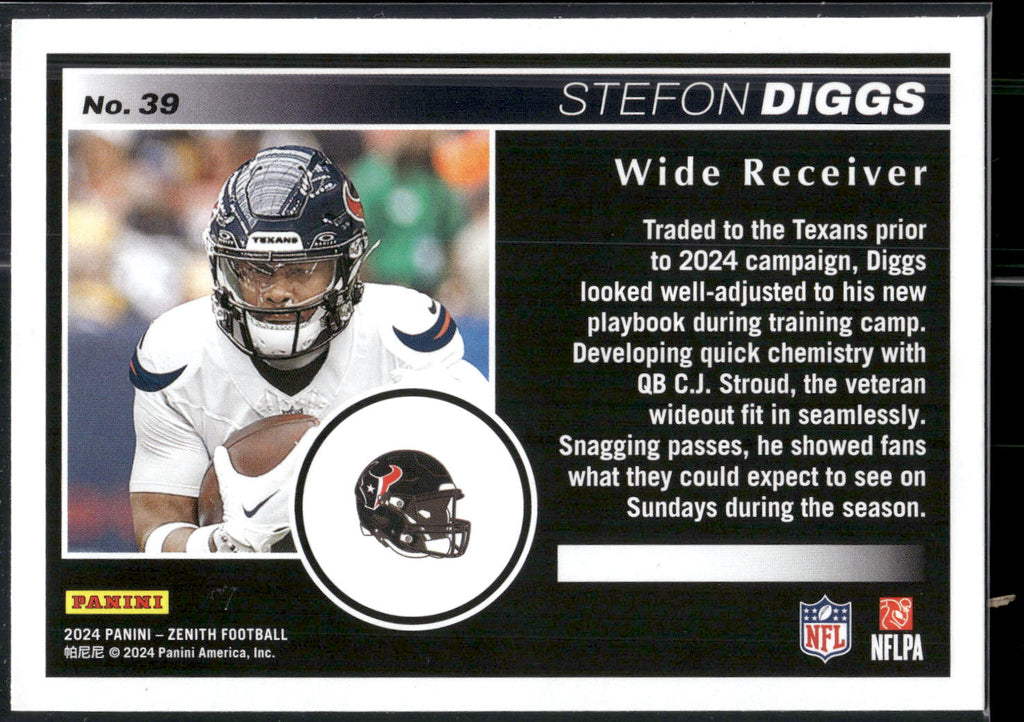 2024 Panini Zenith #39 Stefon Diggs Retail