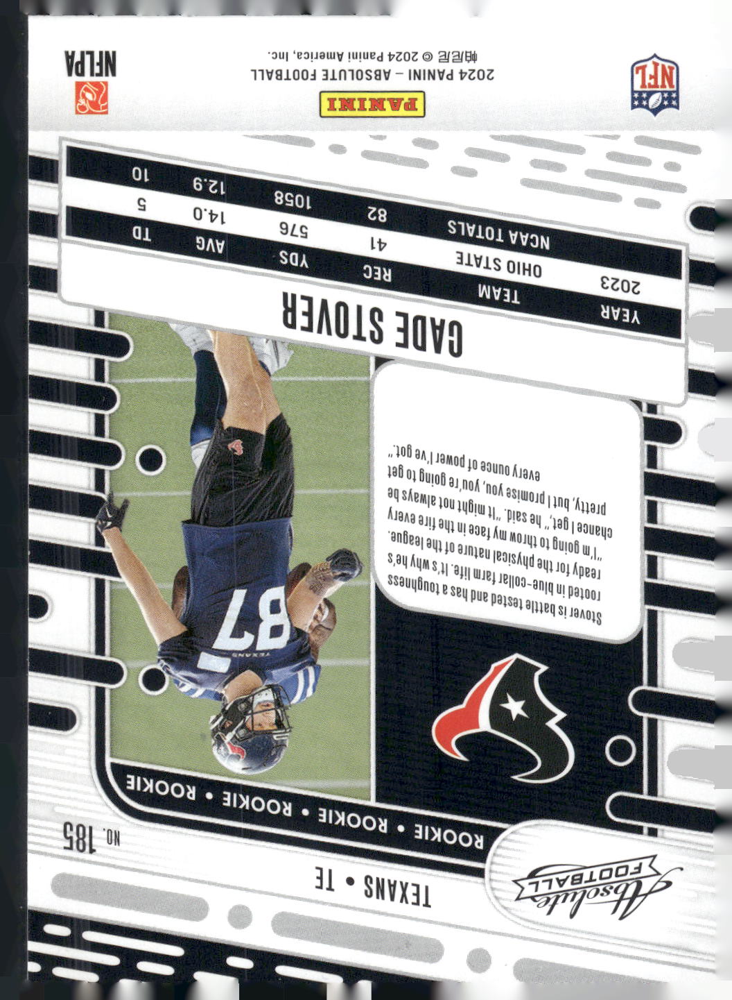 2024 Panini Absolute #185 Cade Stover Retail