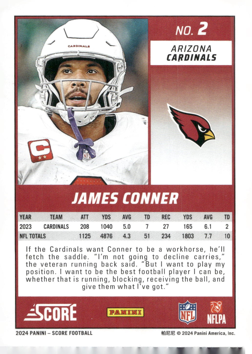 2024 Score #2 James Conner