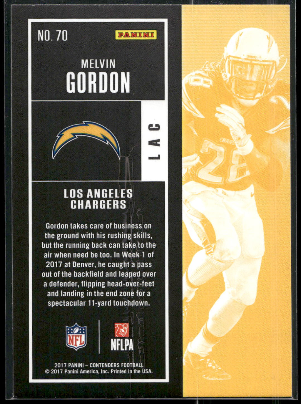 2017 Panini Contenders #70 Melvin Gordon