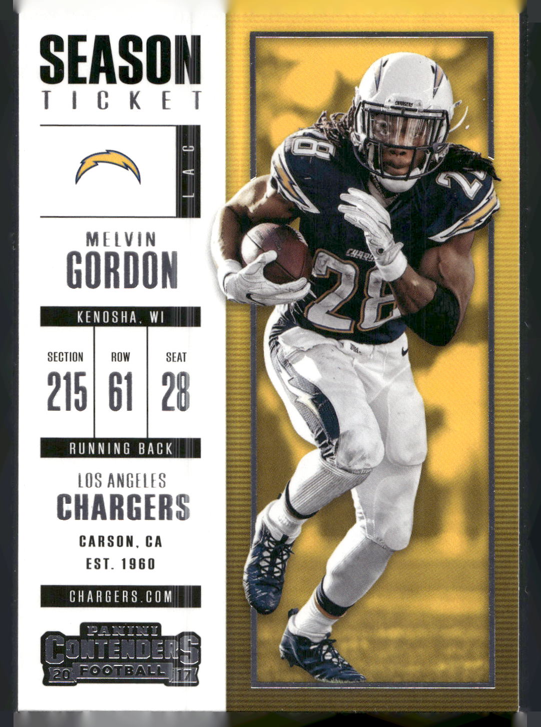 2017 Panini Contenders #70 Melvin Gordon