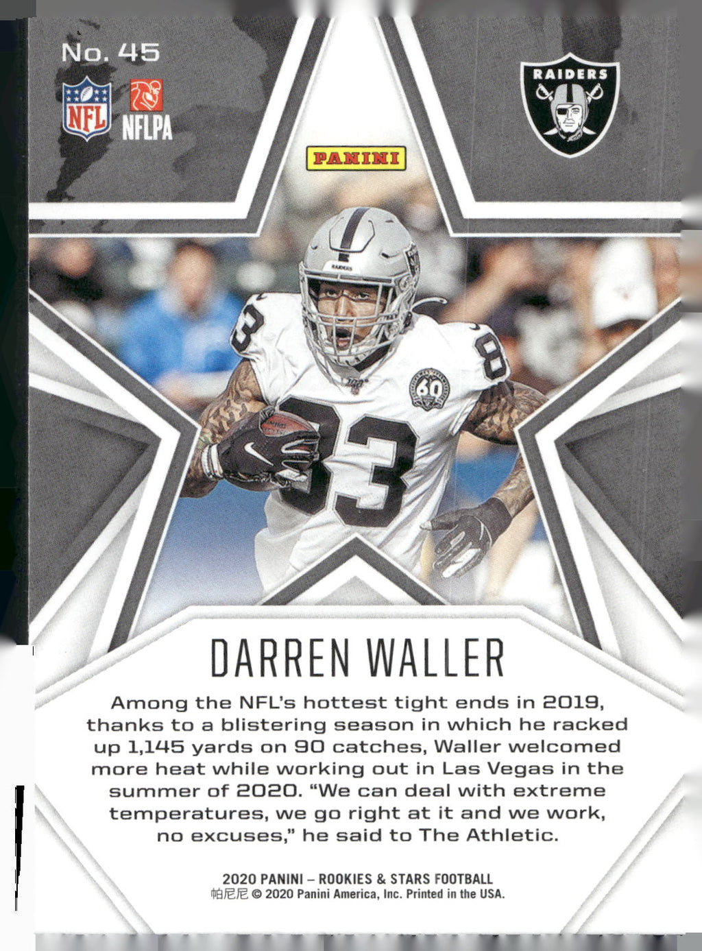 2020 Panini Rookies & Stars #45 Darren Waller
