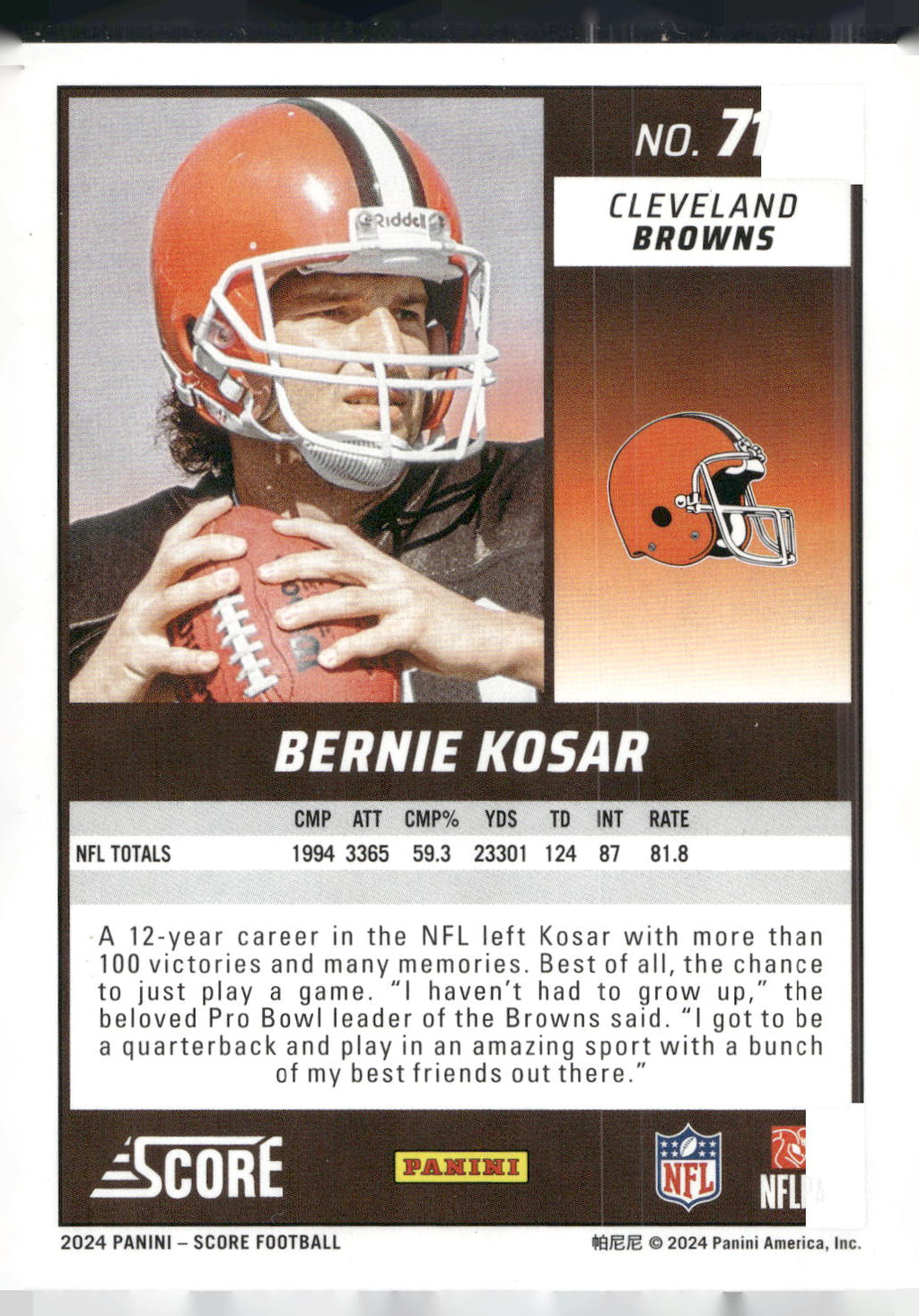 2024 Score #71 Bernie Kosar