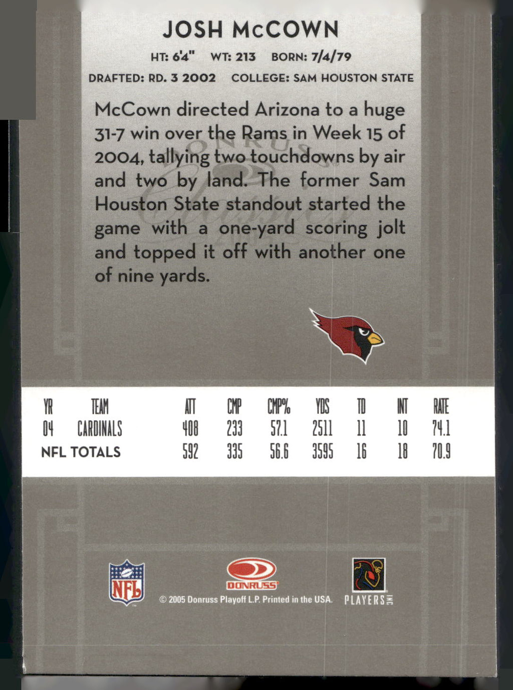 2005 Donruss Classics #2 Josh McCown