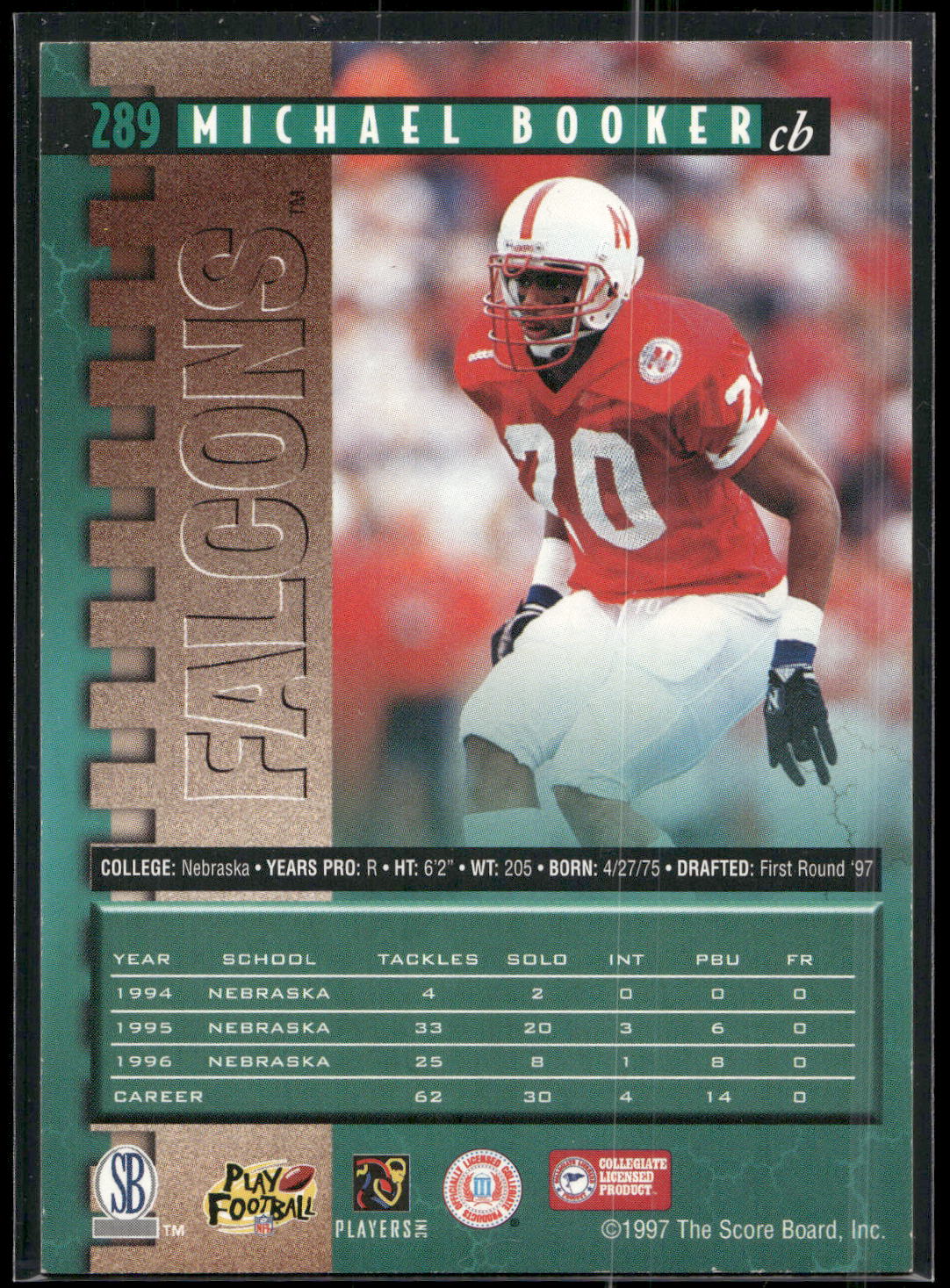 1997 Pro Line #289 Michael Booker