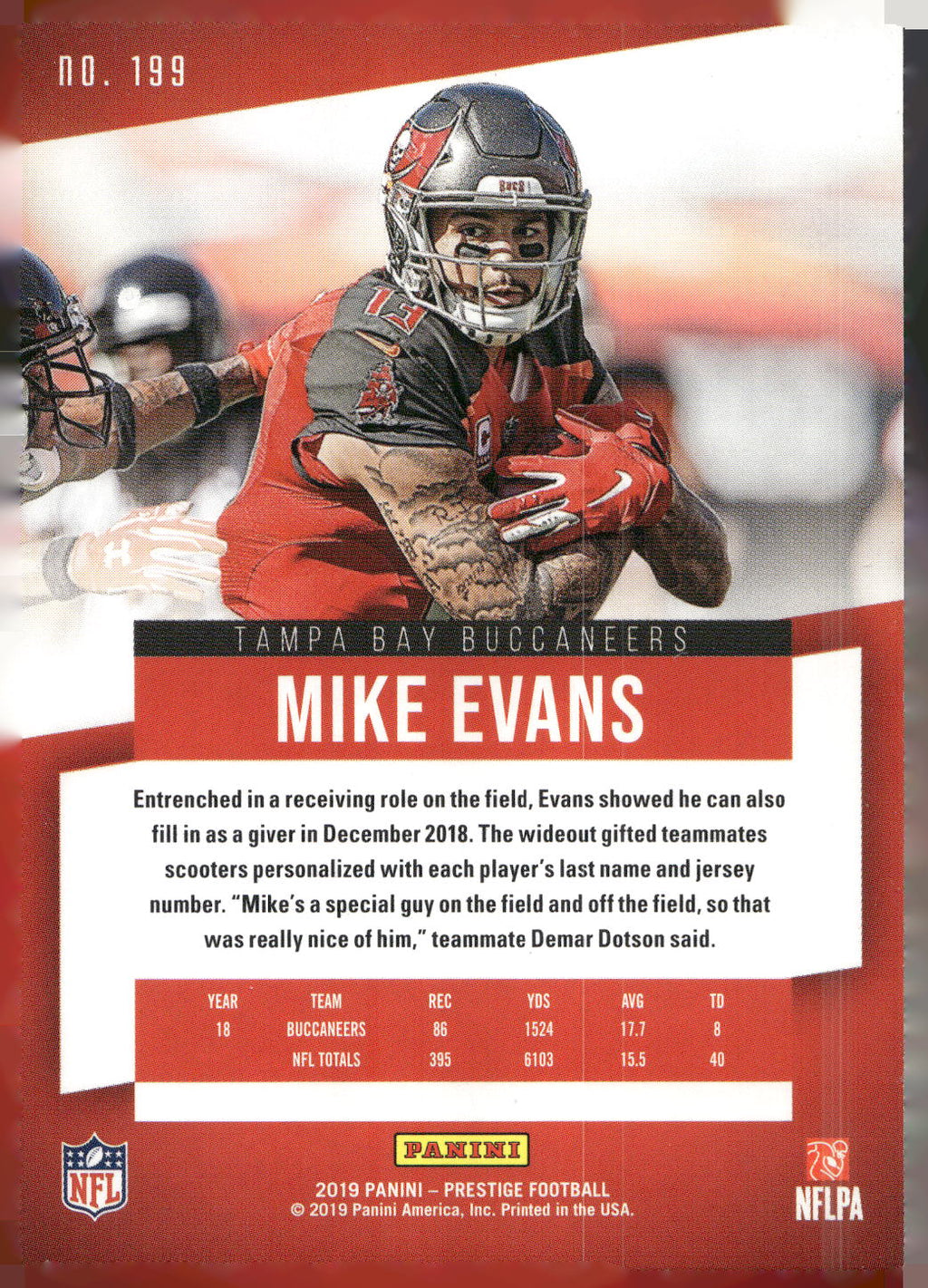 2019 Panini Prestige #199 Mike Evans