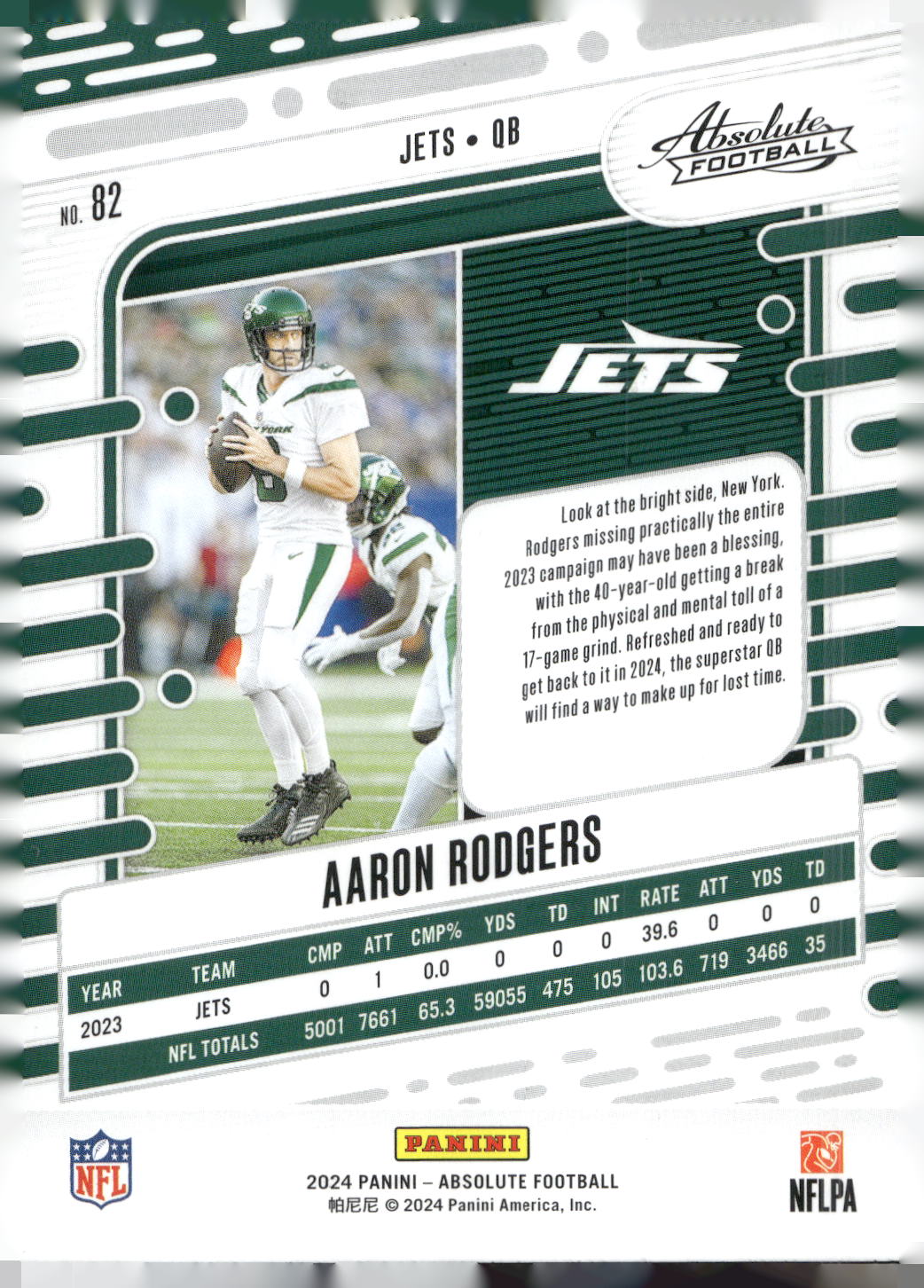 2024 Panini Absolute #82 Aaron Rodgers Retail