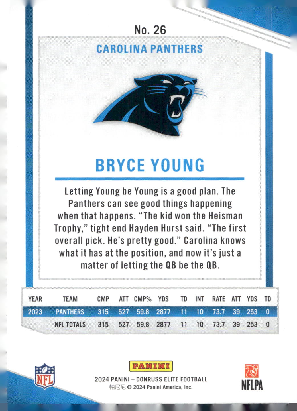 2024 Donruss Elite #26 Bryce Young
