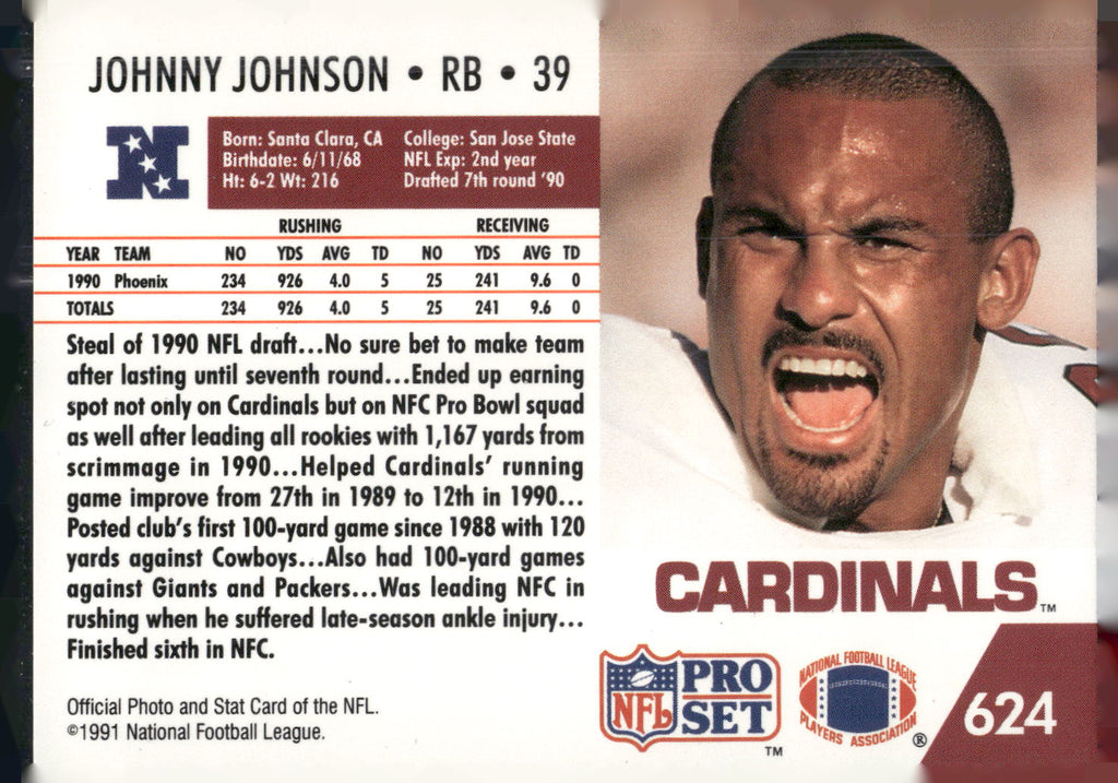 1991 Pro Set #624 Johnny Johnson