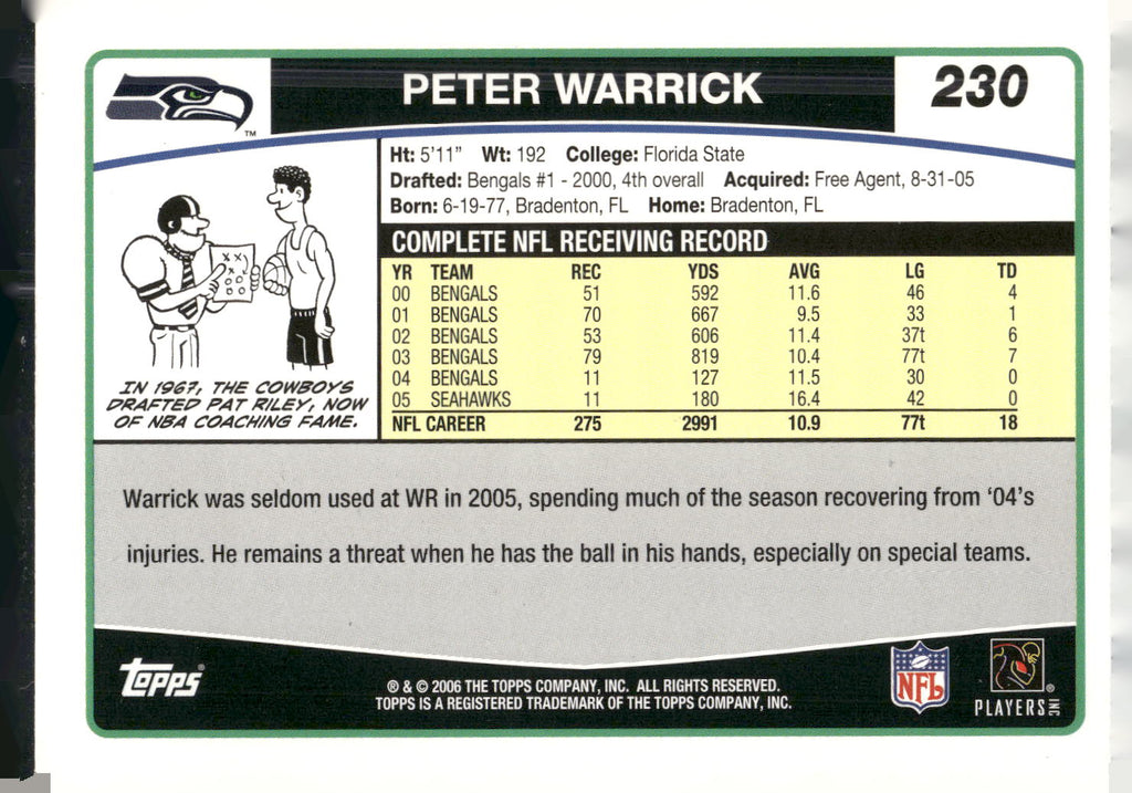 2006 Topps #230 Peter Warrick
