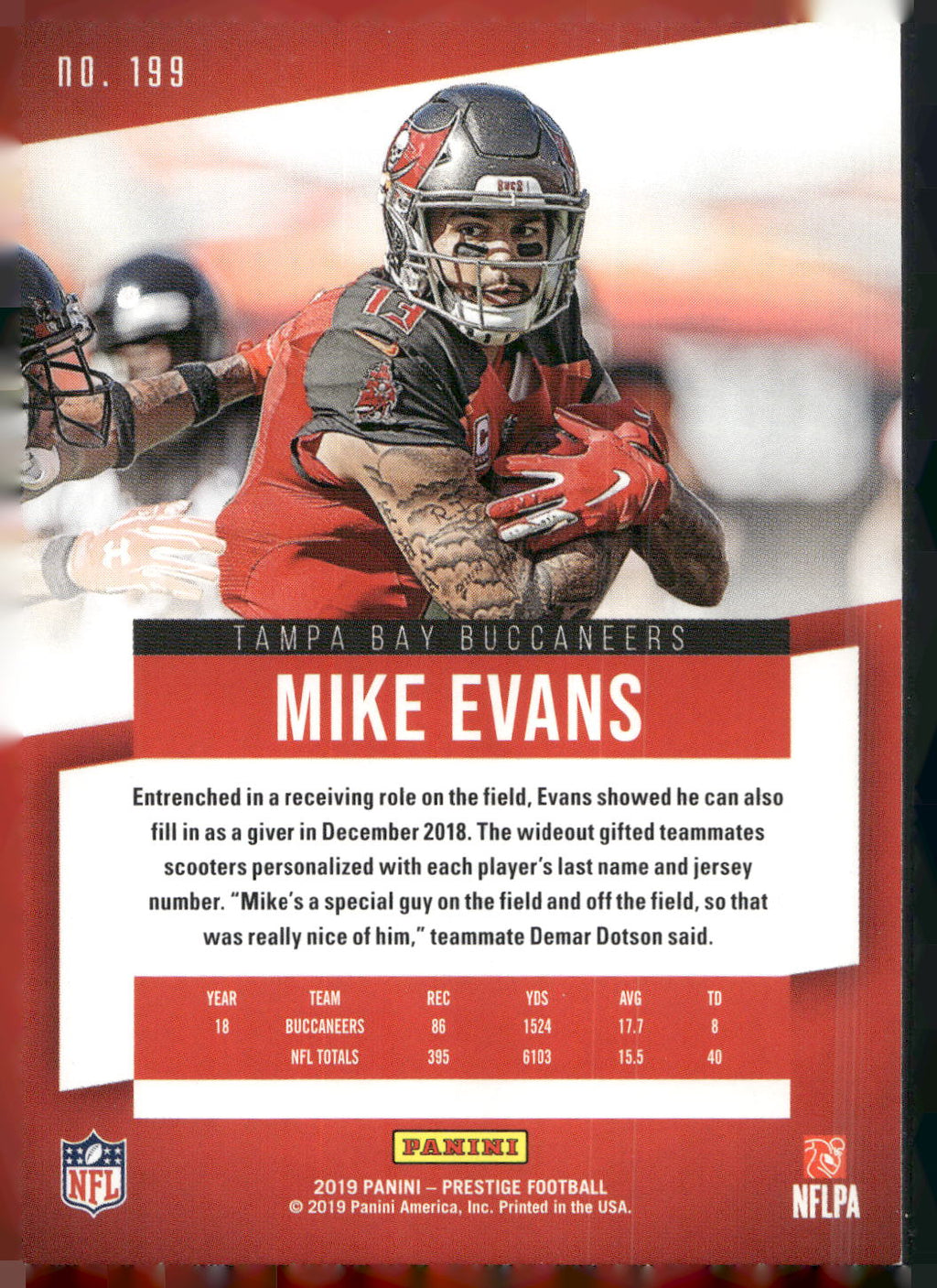 2019 Panini Prestige #199 Mike Evans