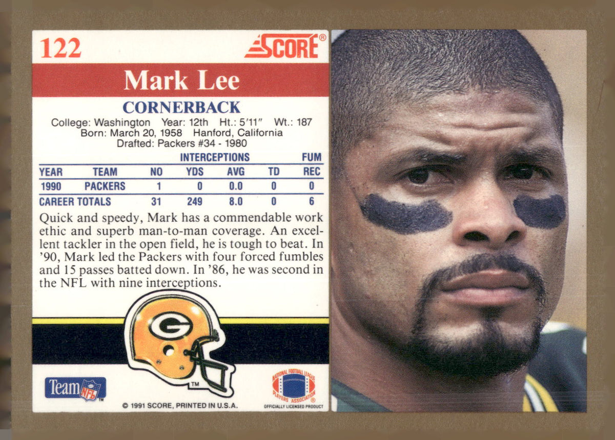 1991 Score #122 Mark Lee