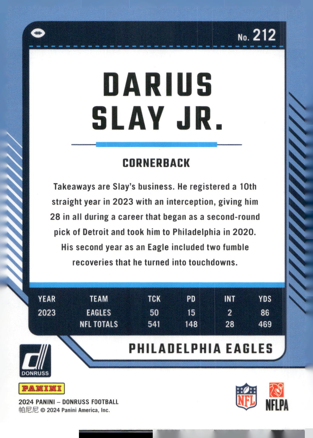 2024 Donruss #212 Darius Slay Jr.