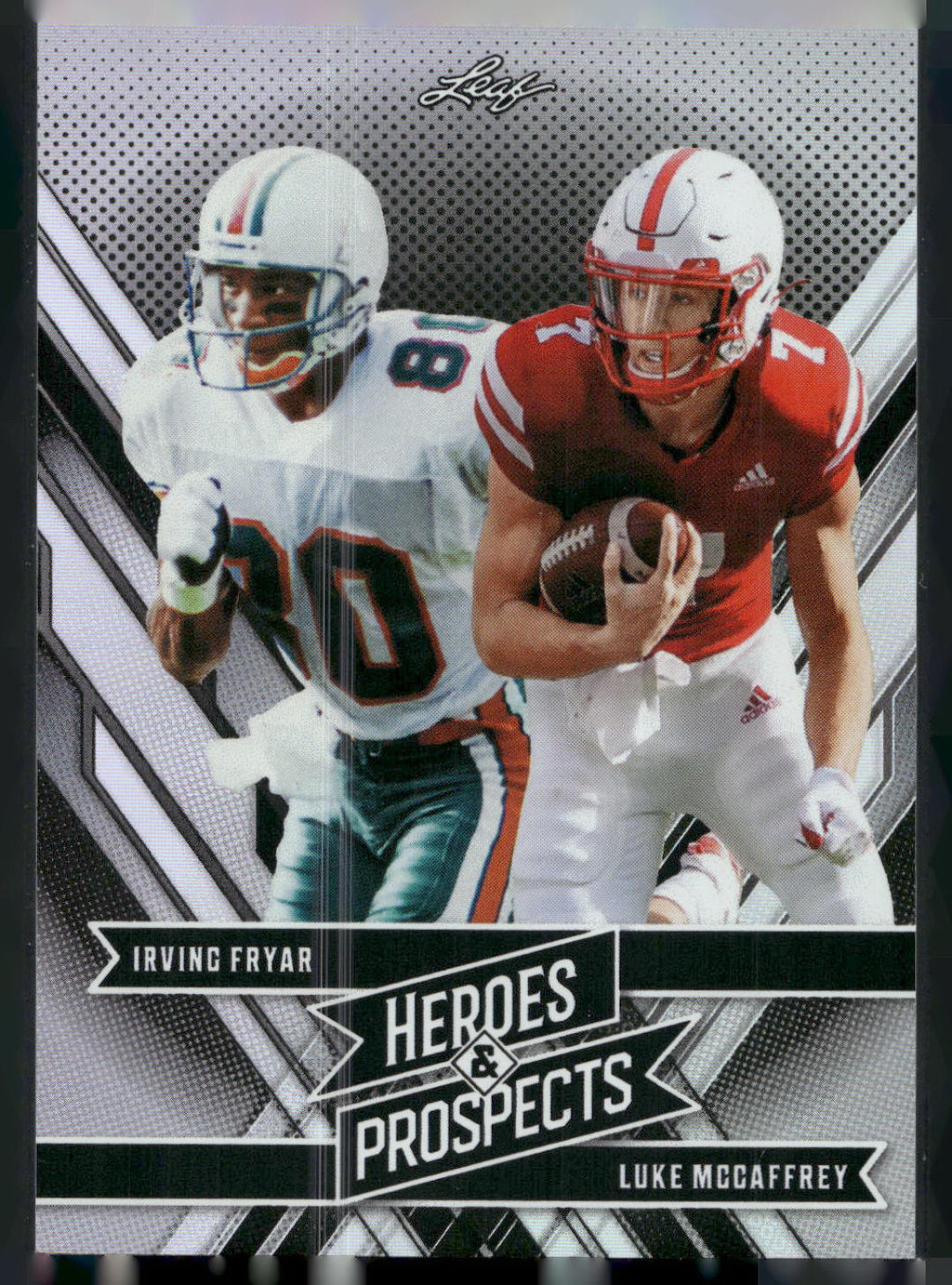 2024 Leaf Heroes & Prospects #252 Irving Fryar / Luke McCaffrey Silver #/199