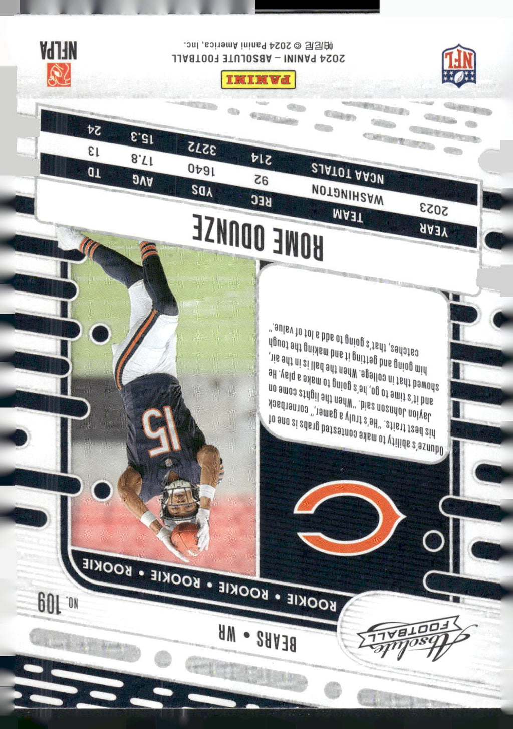 2024 Panini Absolute #109 Rome Odunze Retail