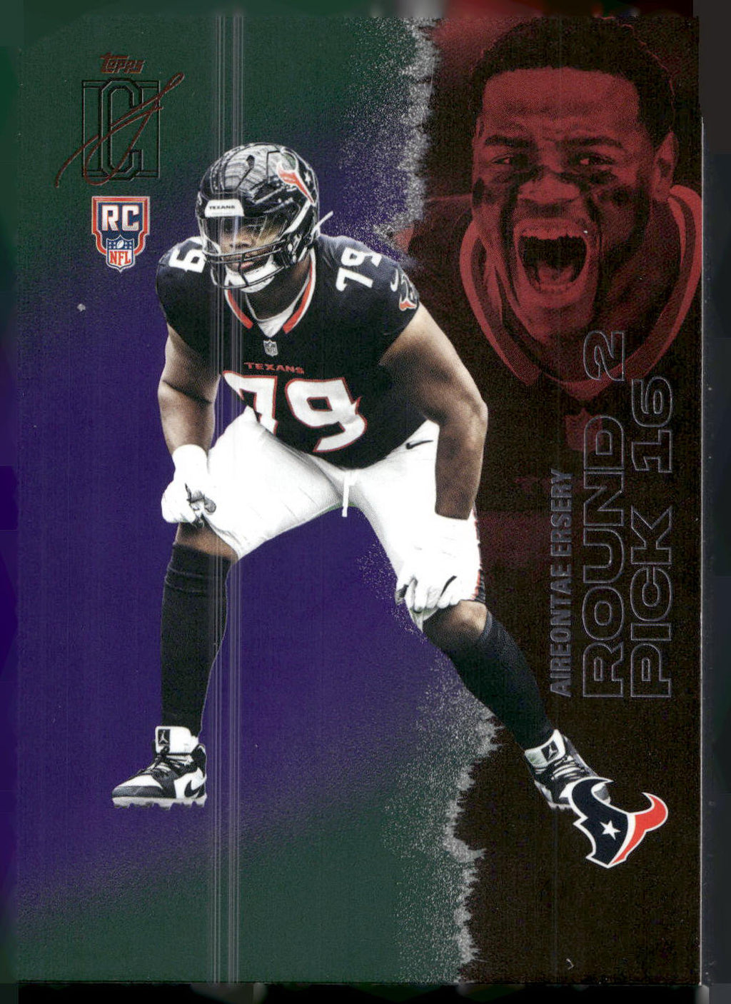 2025 Topps Signature Class #195 Aireontae Ersery Green & Purple