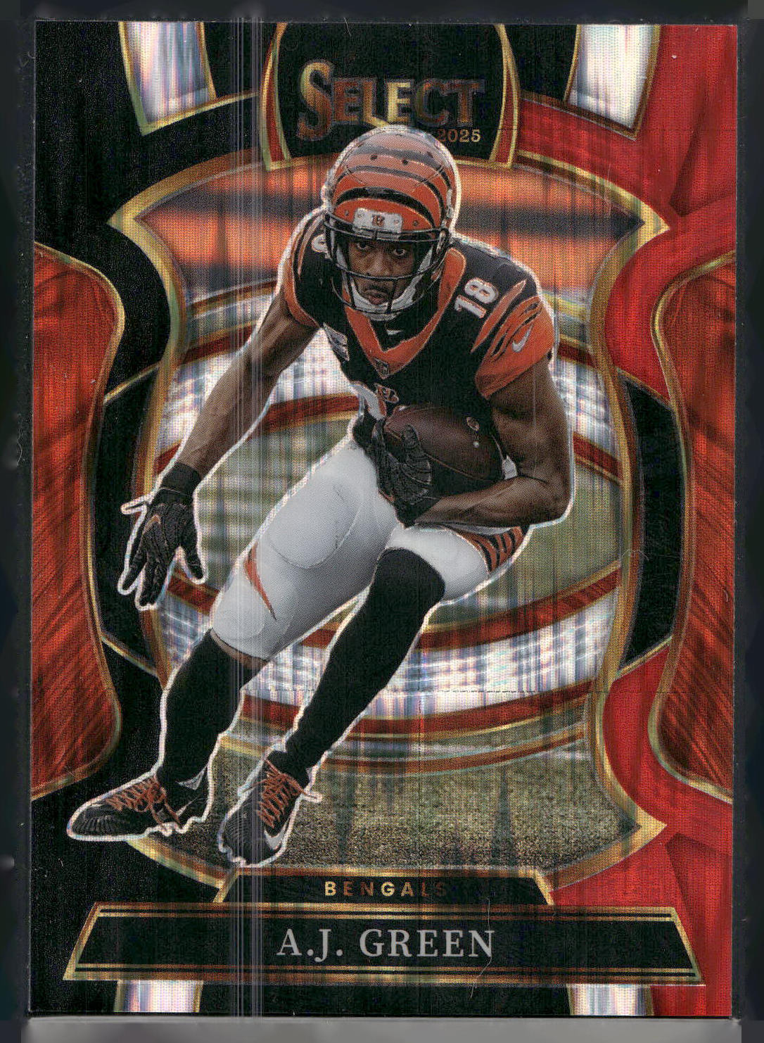 2025 Panini Select #99 A.J. Green Black and Red Prizm Shock