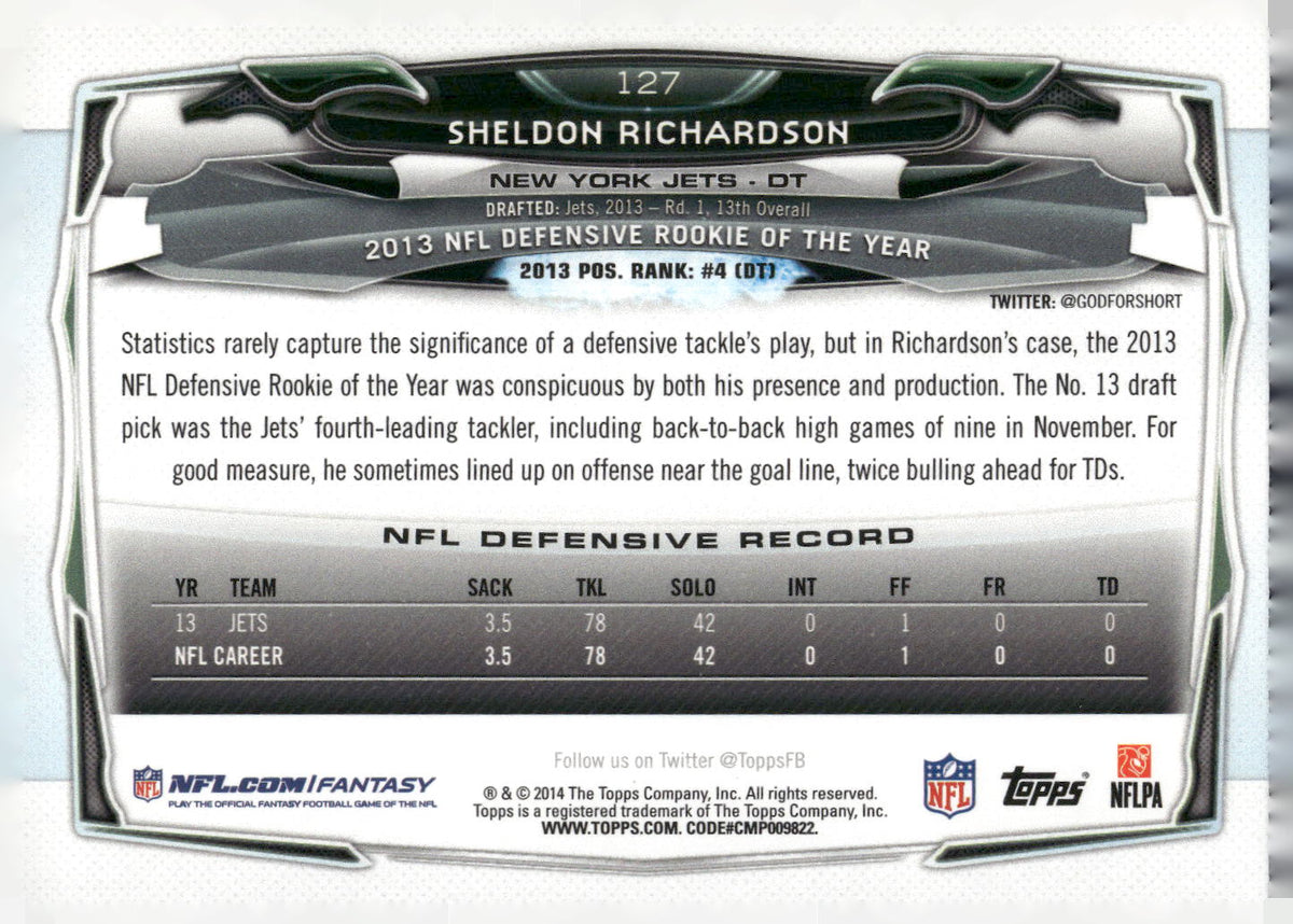 2014 Topps #127 Sheldon Richardson
