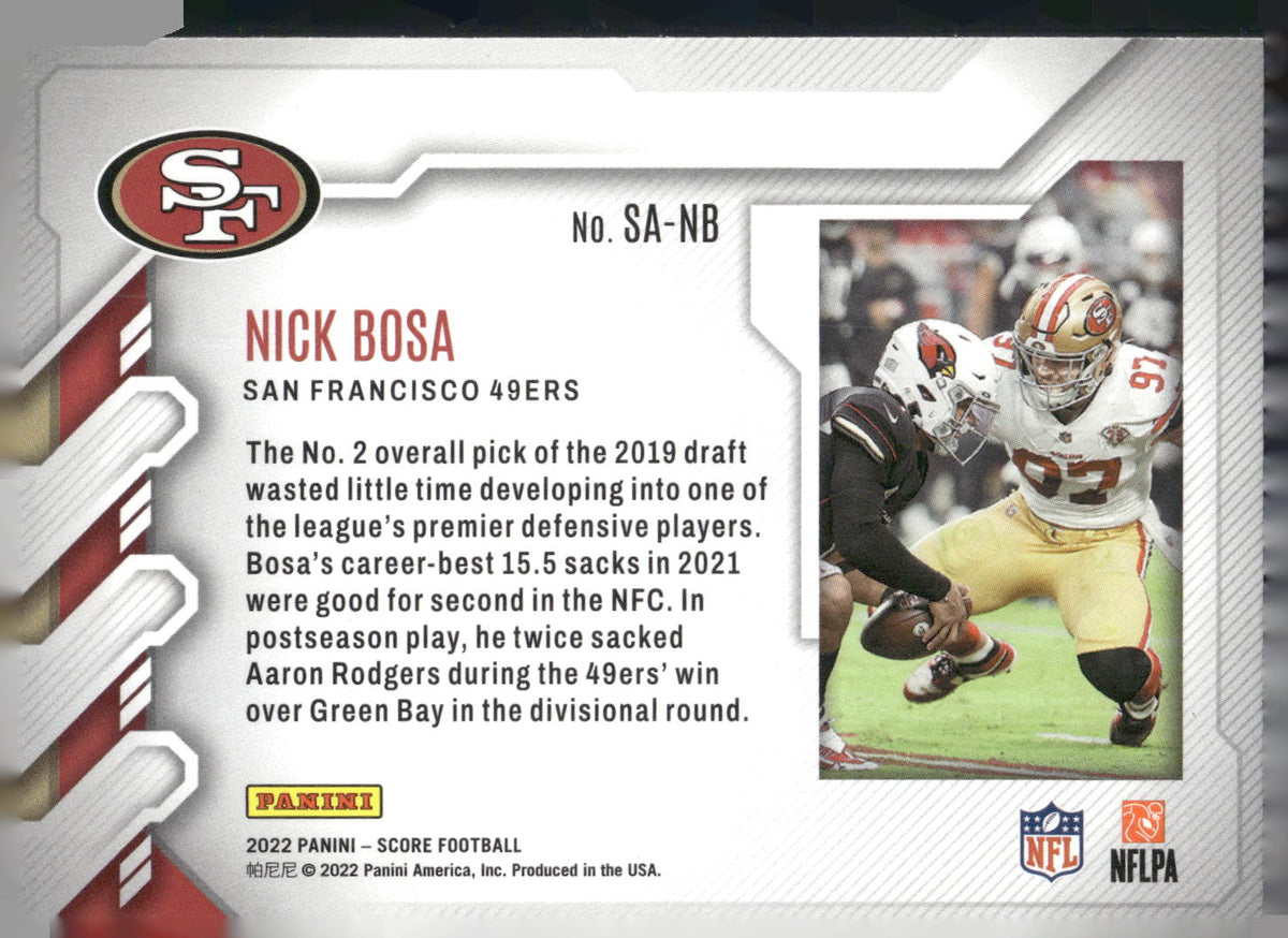 2022 Score #SA-NB Nick Bosa Sack Attack