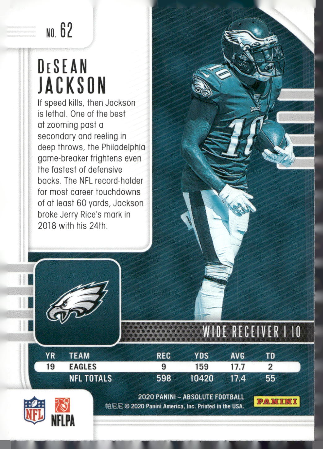2020 Panini Absolute #62 DeSean Jackson Retail