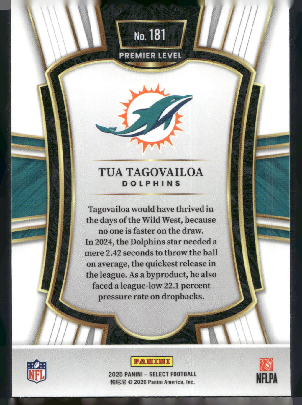 2025 Panini Select #181 Tua Tagovailoa