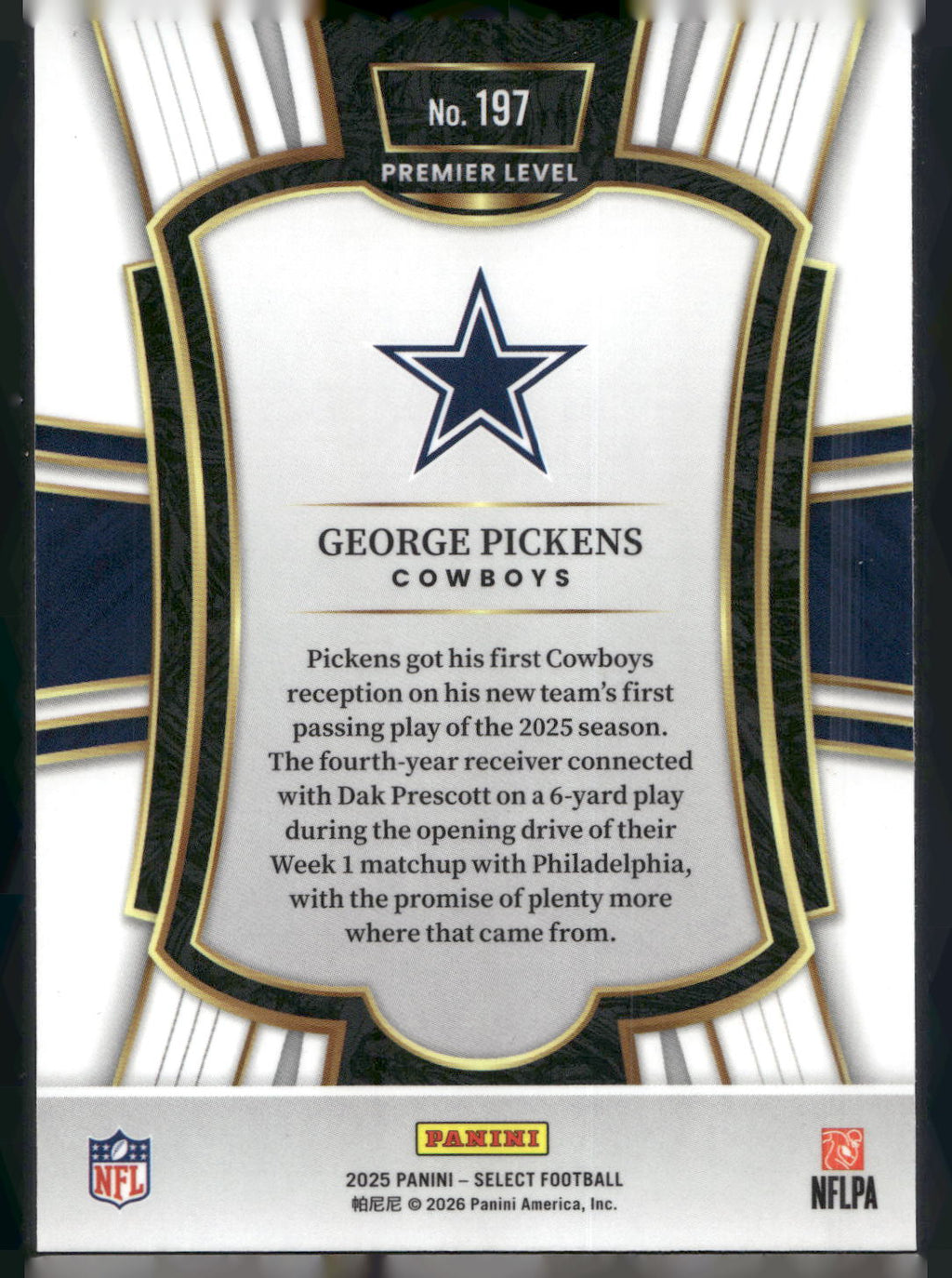 2025 Panini Select #197 George Pickens
