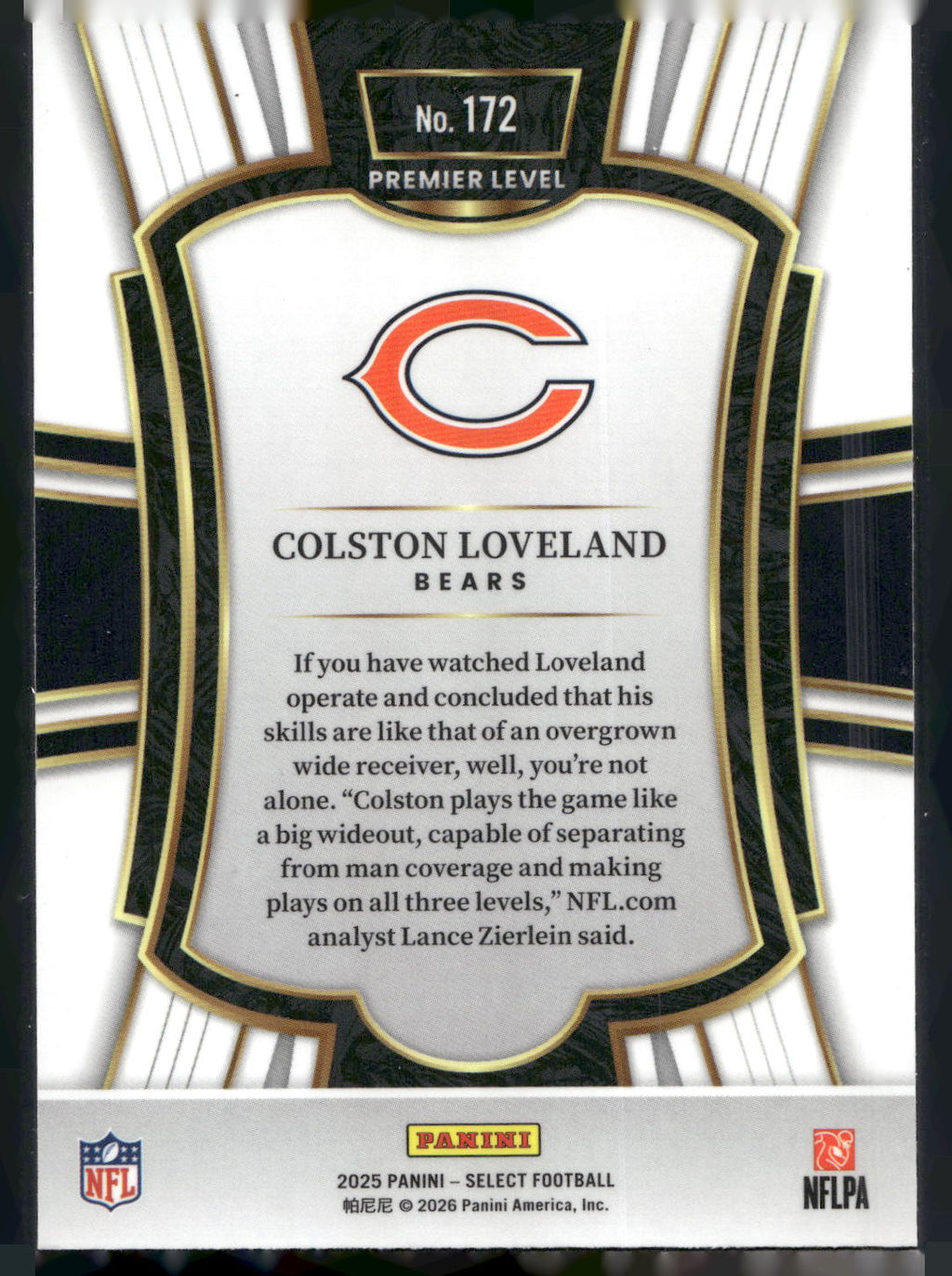 2025 Panini Select #172 Colston Loveland
