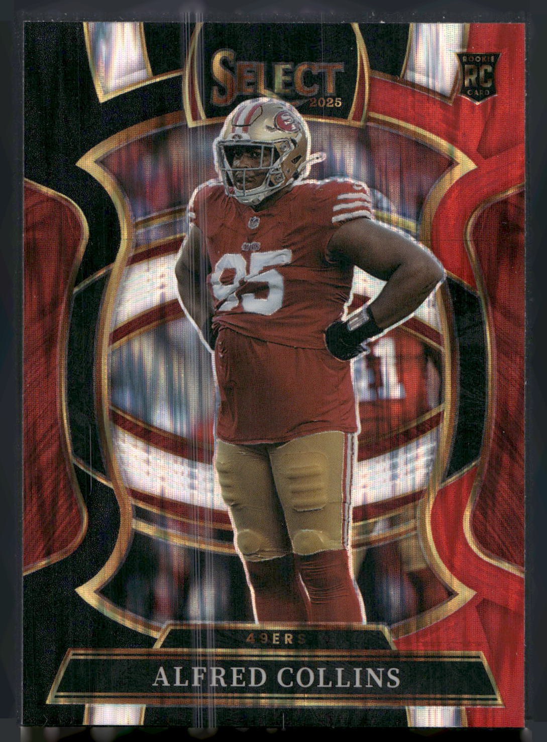 2025 Panini Select #17 Alfred Collins Black and Red Prizm Shock