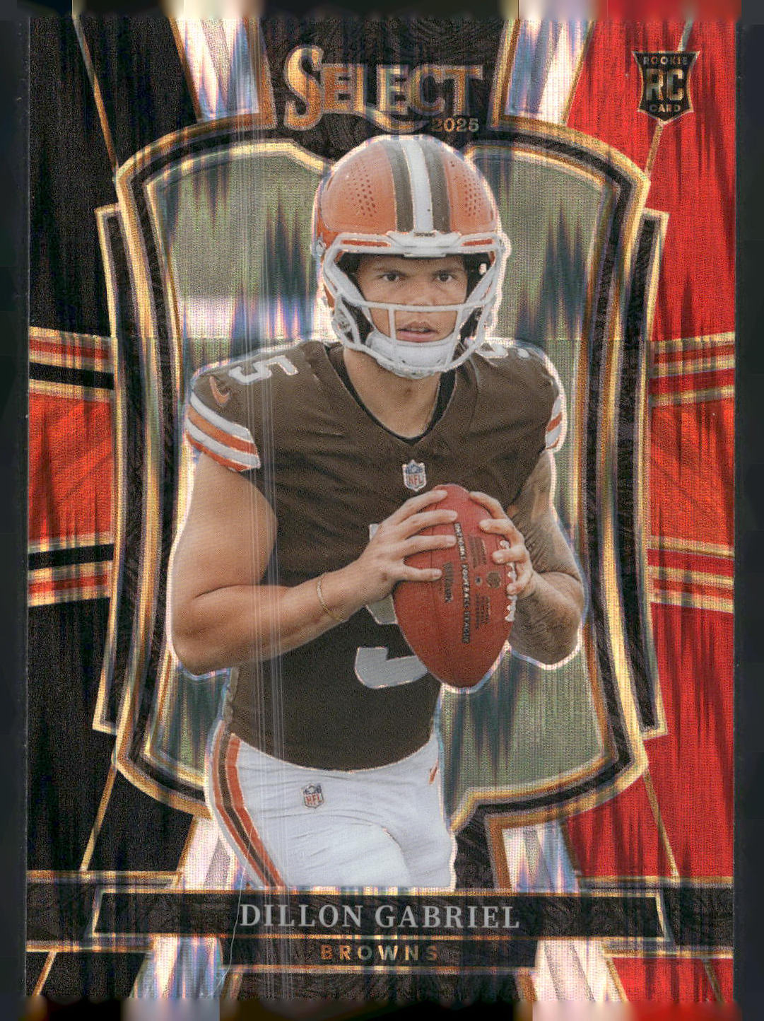 2025 Panini Select #154 Dillon Gabriel Black and Red Prizm Shock