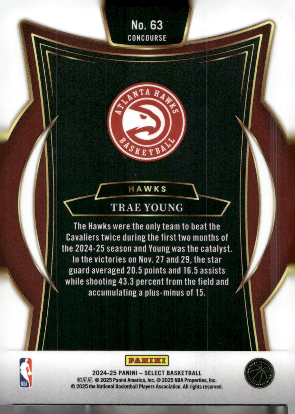 2024-25 Panini Select #63 Trae Young Blue (Retail)