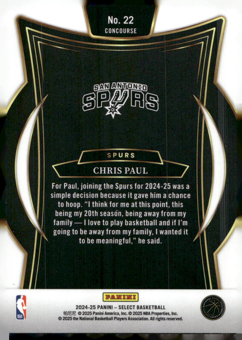 2024-25 Panini Select #22 Chris Paul Blue (Retail)