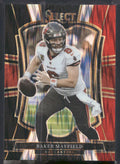 2025 Panini Select #137 Baker Mayfield Black and Red Prizm Shock