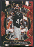 2025 Panini Select #58 Demetrius Knight Jr. Black and Red Prizm Shock