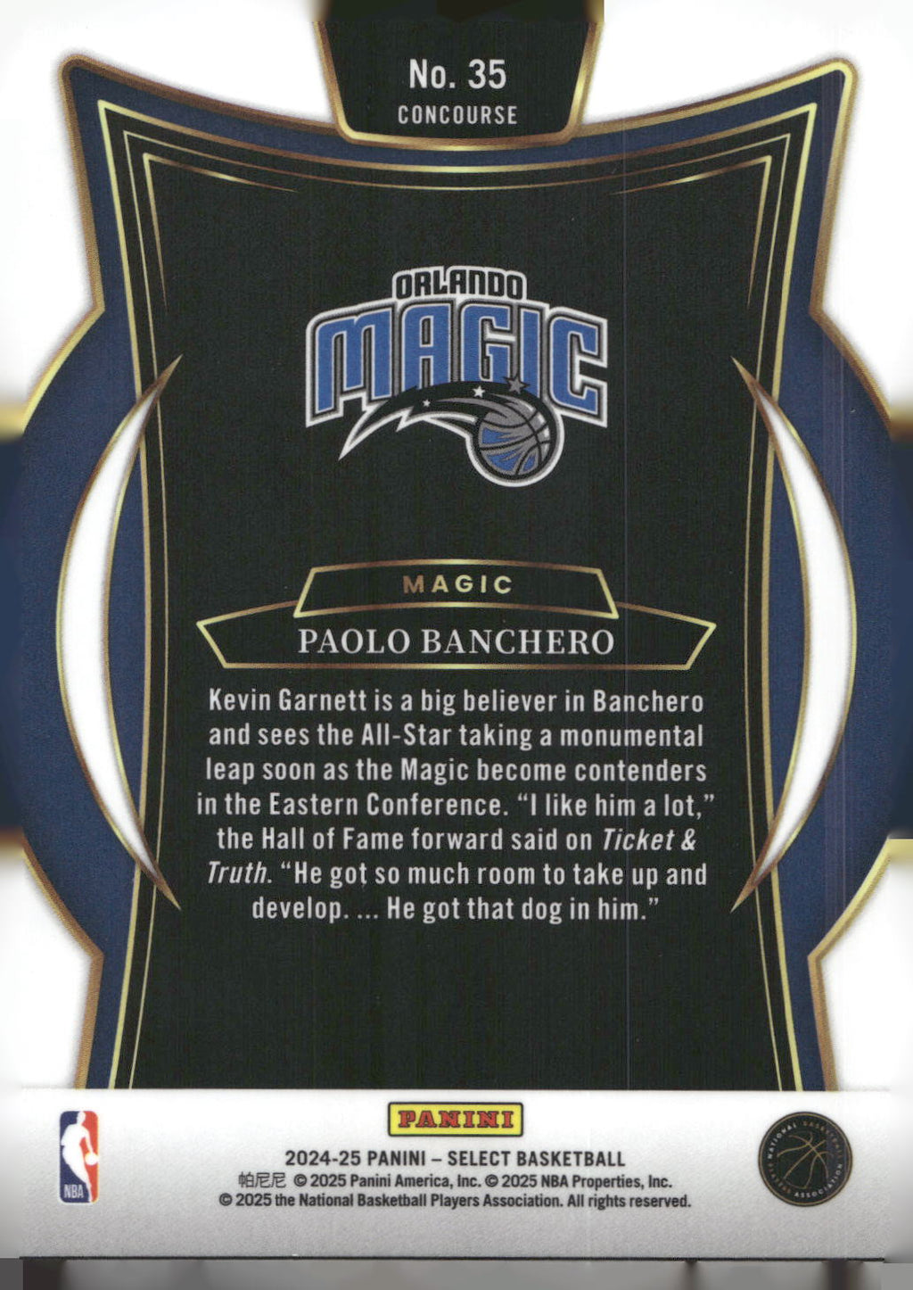 2024-25 Panini Select #35 Paolo Banchero Blue (Retail)