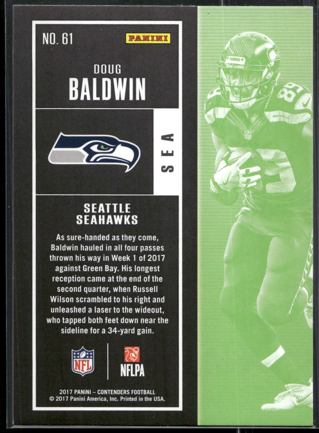 2017 Panini Contenders #61 Doug Baldwin