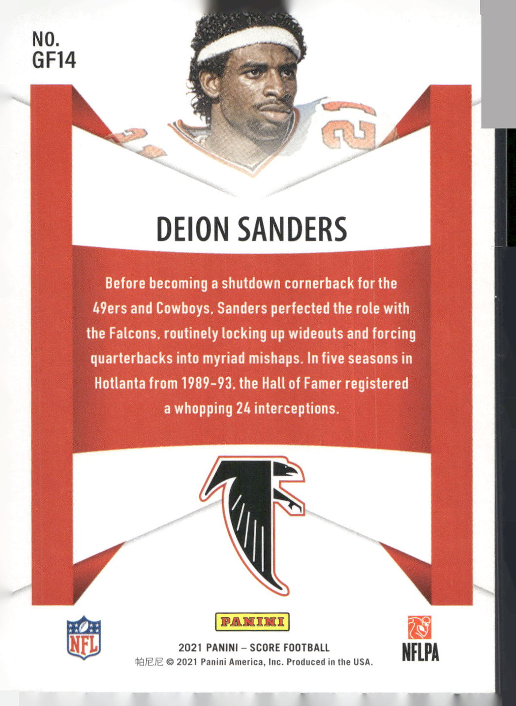 2021 Score #GF14 Deion Sanders Game Face