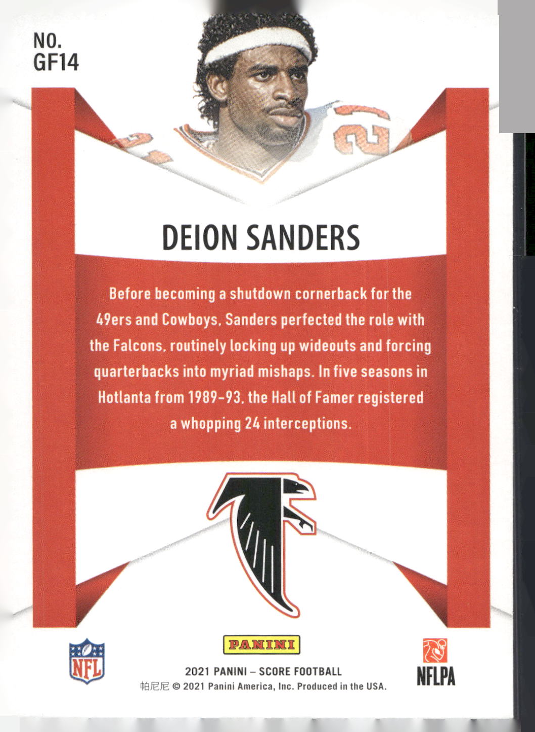 2021 Score #GF14 Deion Sanders Game Face