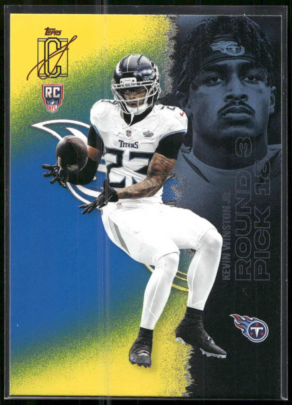 2025 Topps Signature Class #212 Kevin Winston Jr. Blue & Yellow