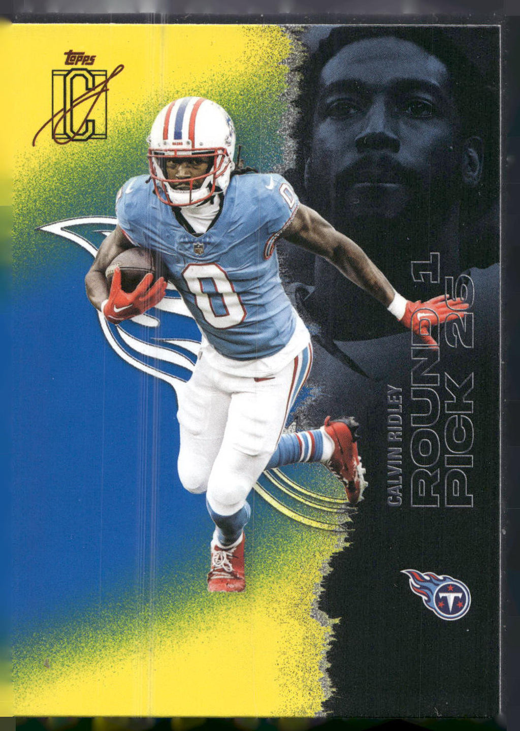 2025 Topps Signature Class #99 Calvin Ridley Blue & Yellow