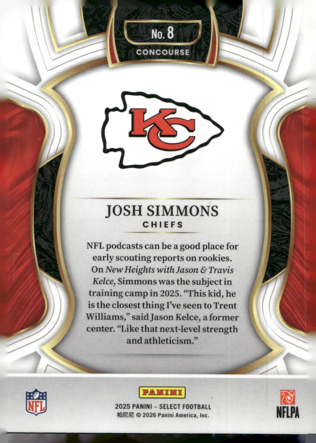 2025 Panini Select #8 Josh Simmons