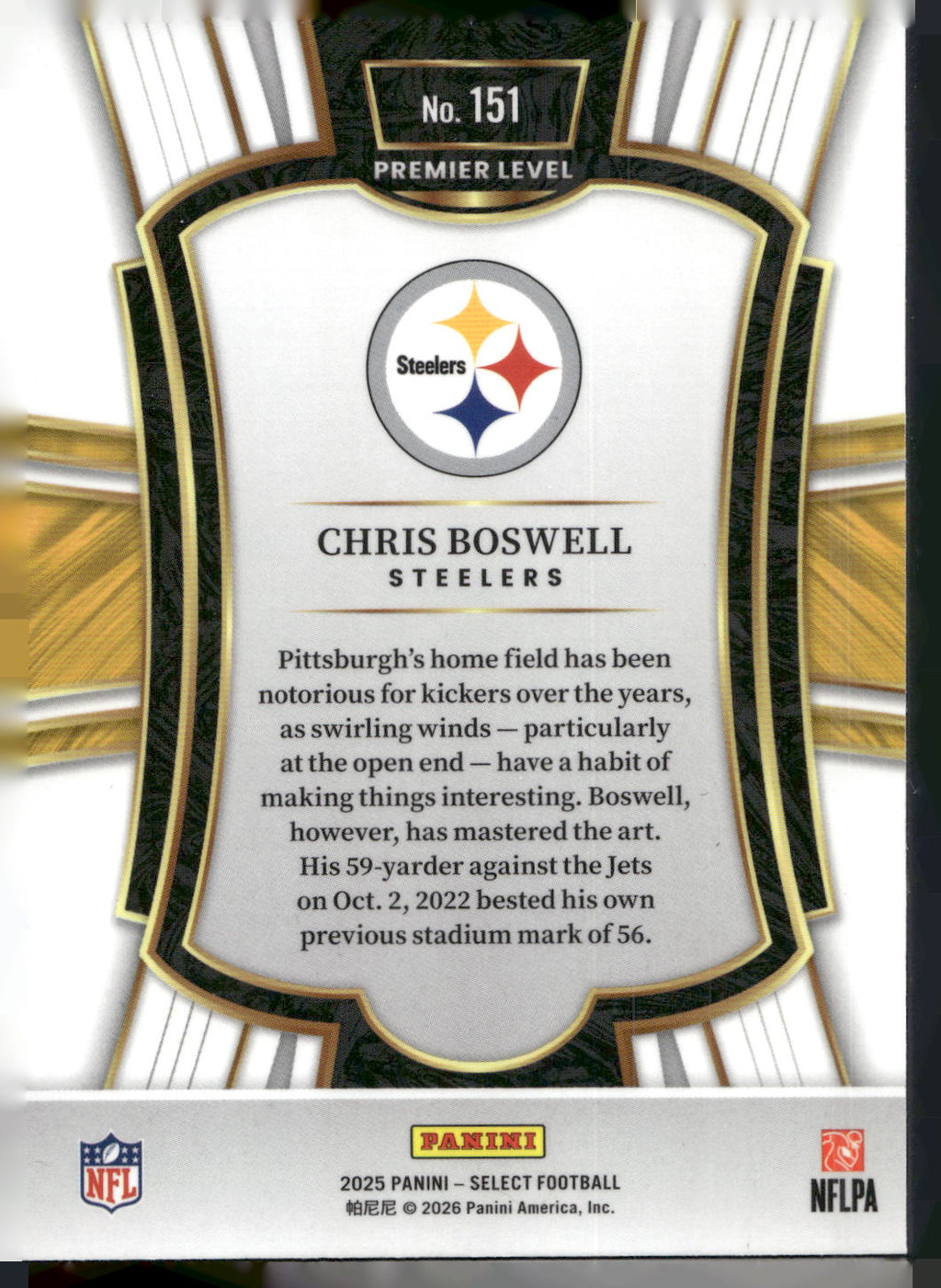 2025 Panini Select #151 Chris Boswell